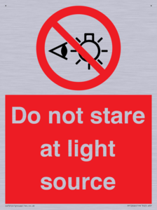 Do not stare at light source